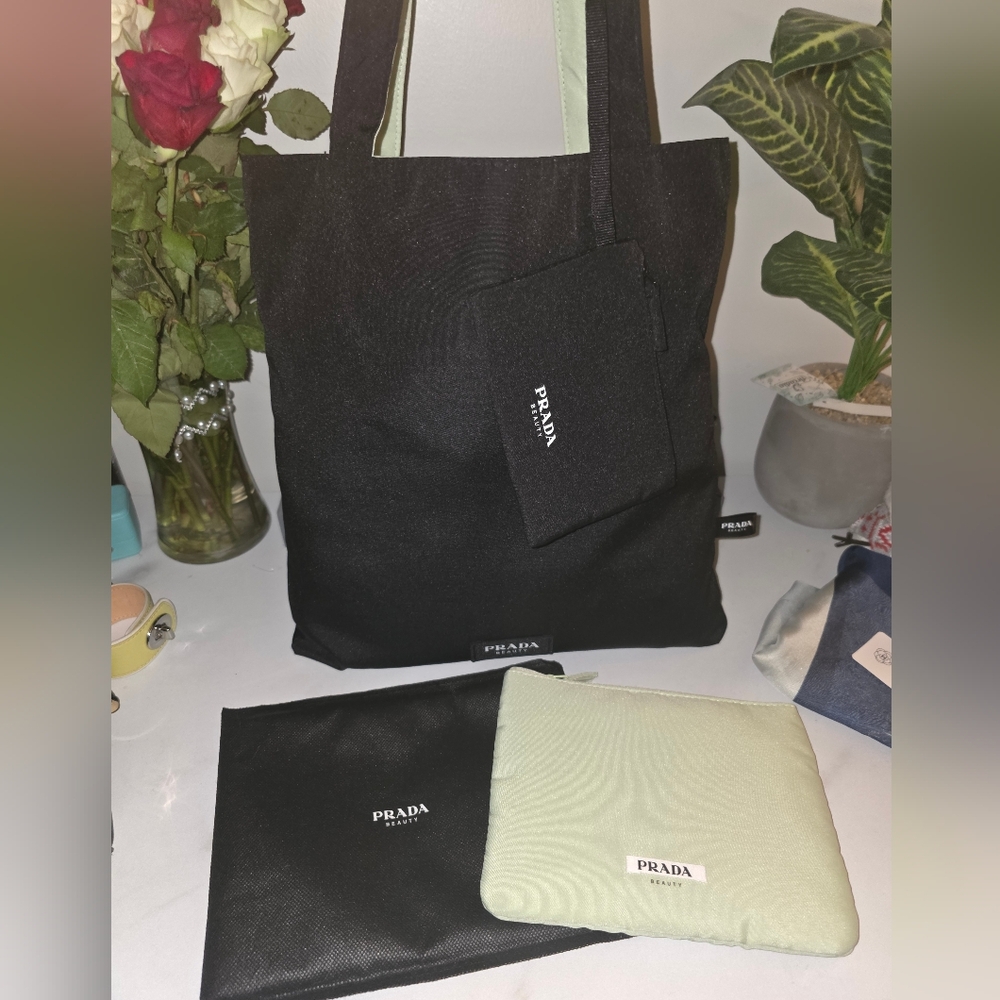Prada Black Tote Bag with Pouch